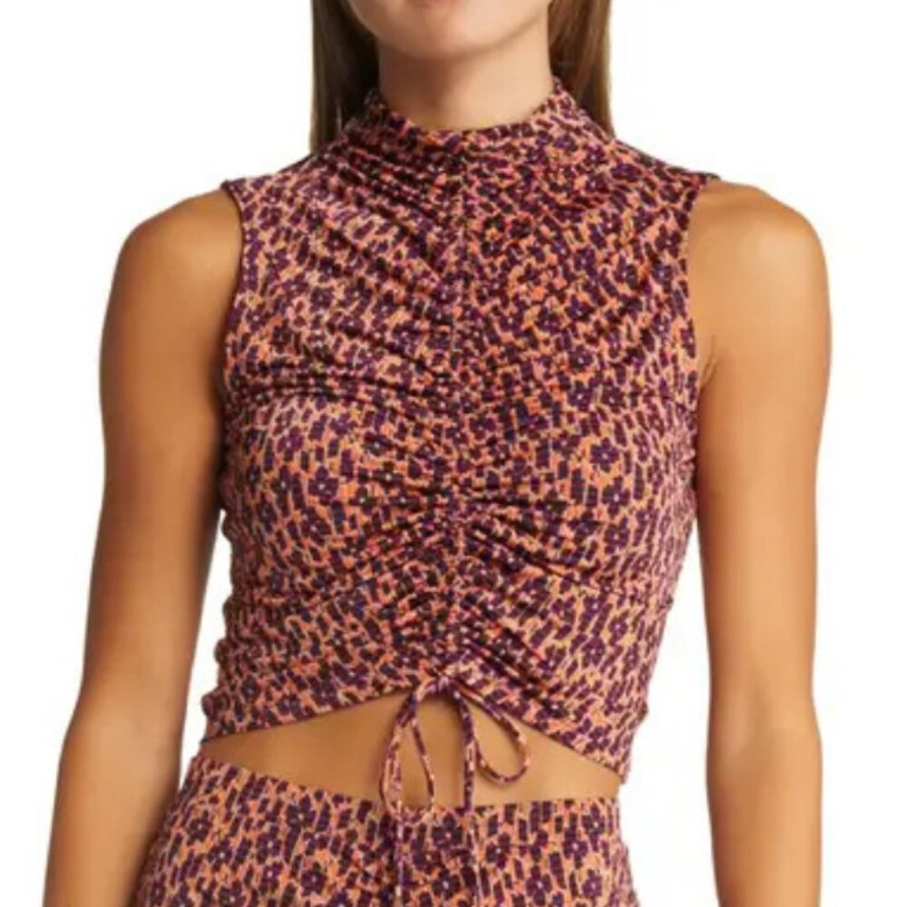 Open Edit Women’s Ruched Crop Top – XL
